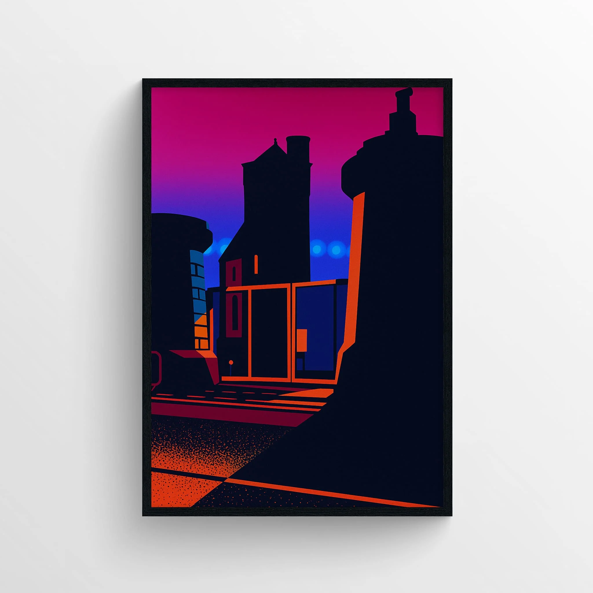 Bramley-Moore Abstract Gates At Twilight Print