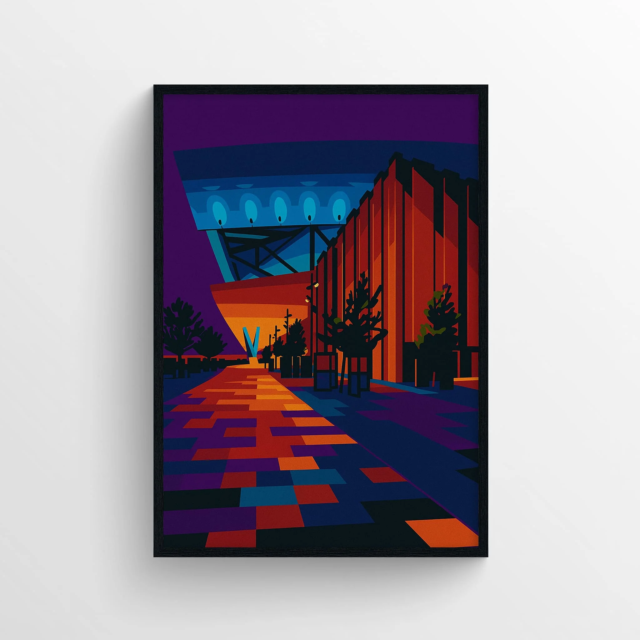 Bramley-Moore Abstract Matchday Walk Print