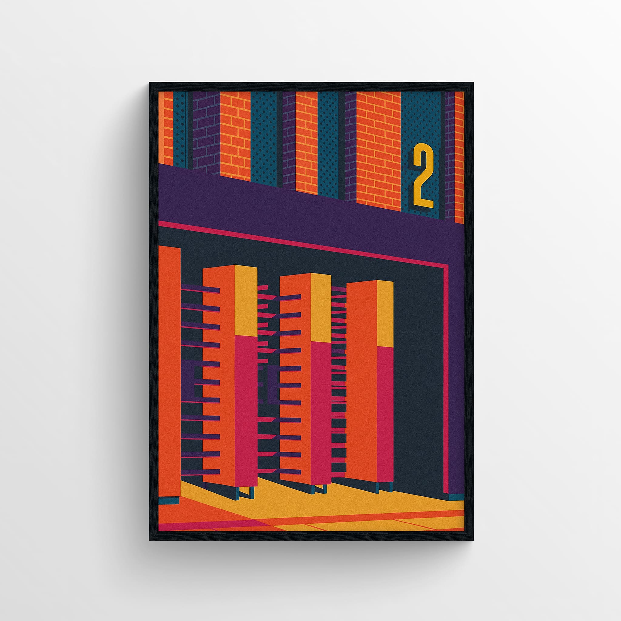 Bramley-Moore Abstract Through the Turnstiles Print