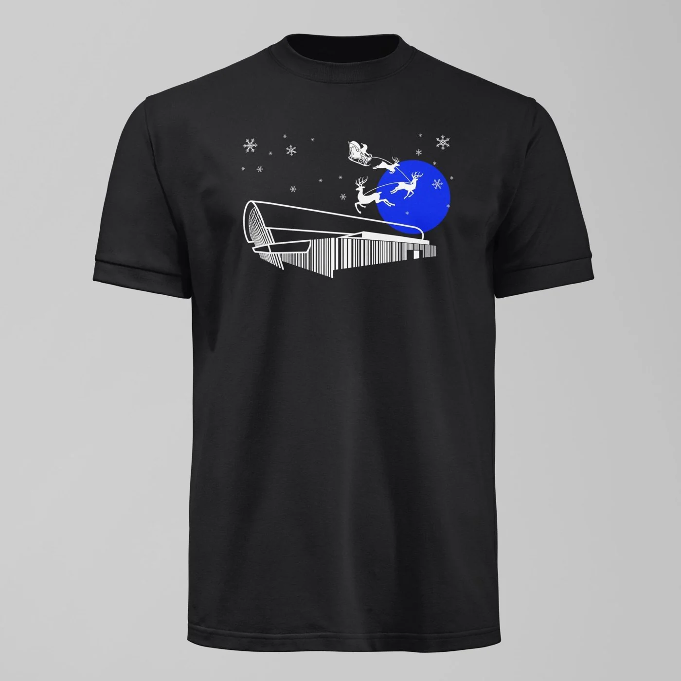 Bramley Moore New Dawn Christmas T-Shirt – Everton Stadium Santa & Snow