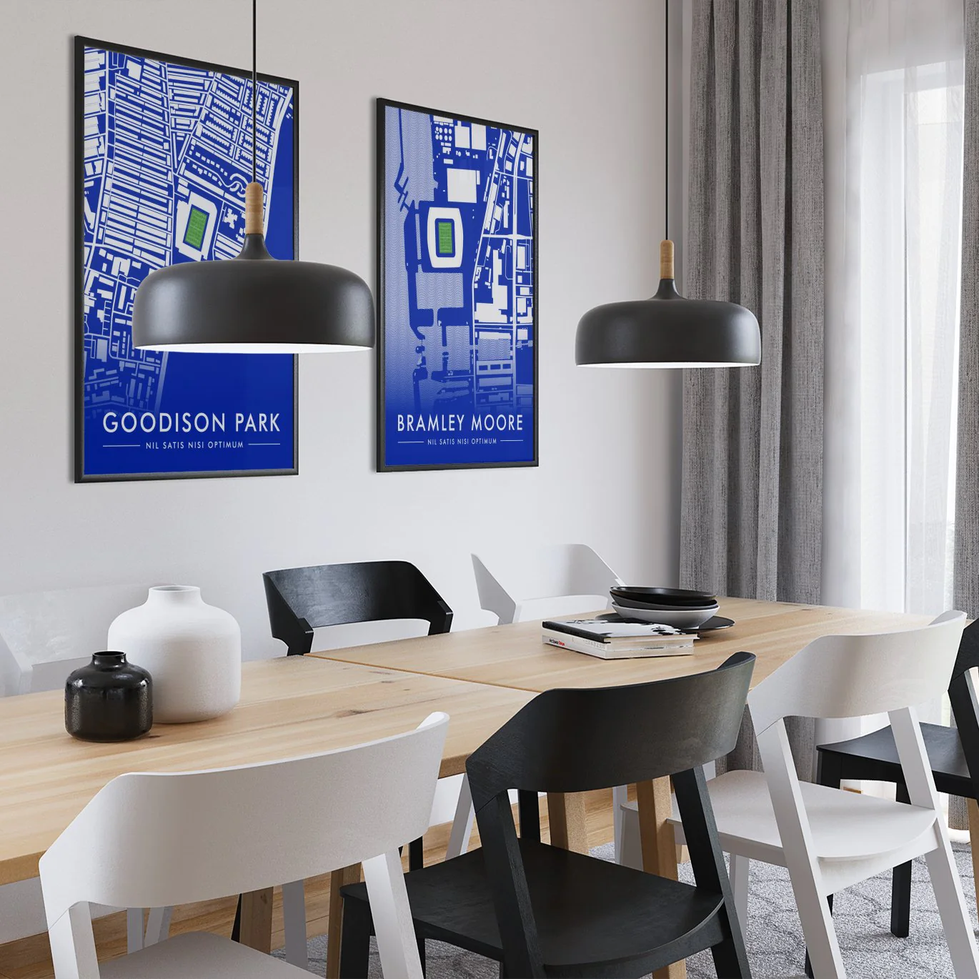 Bramley Moore Map Print - New Blue Home - Image 2