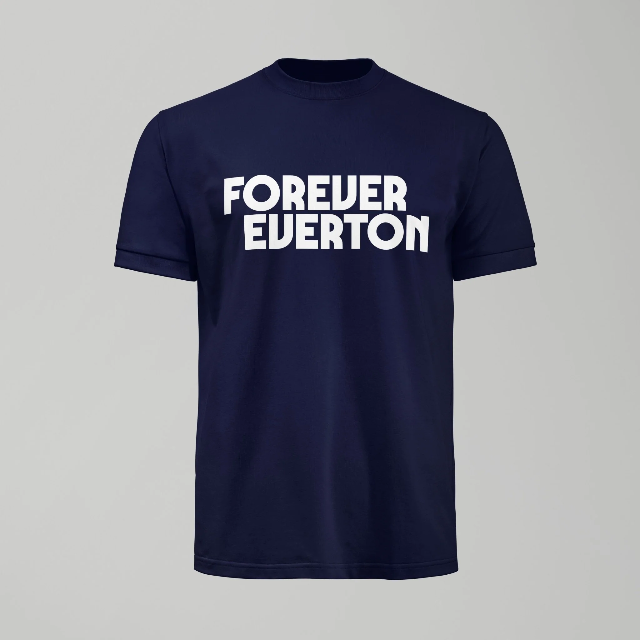 Kids Dark Forever Everton Large Logo White Design T-Shirt