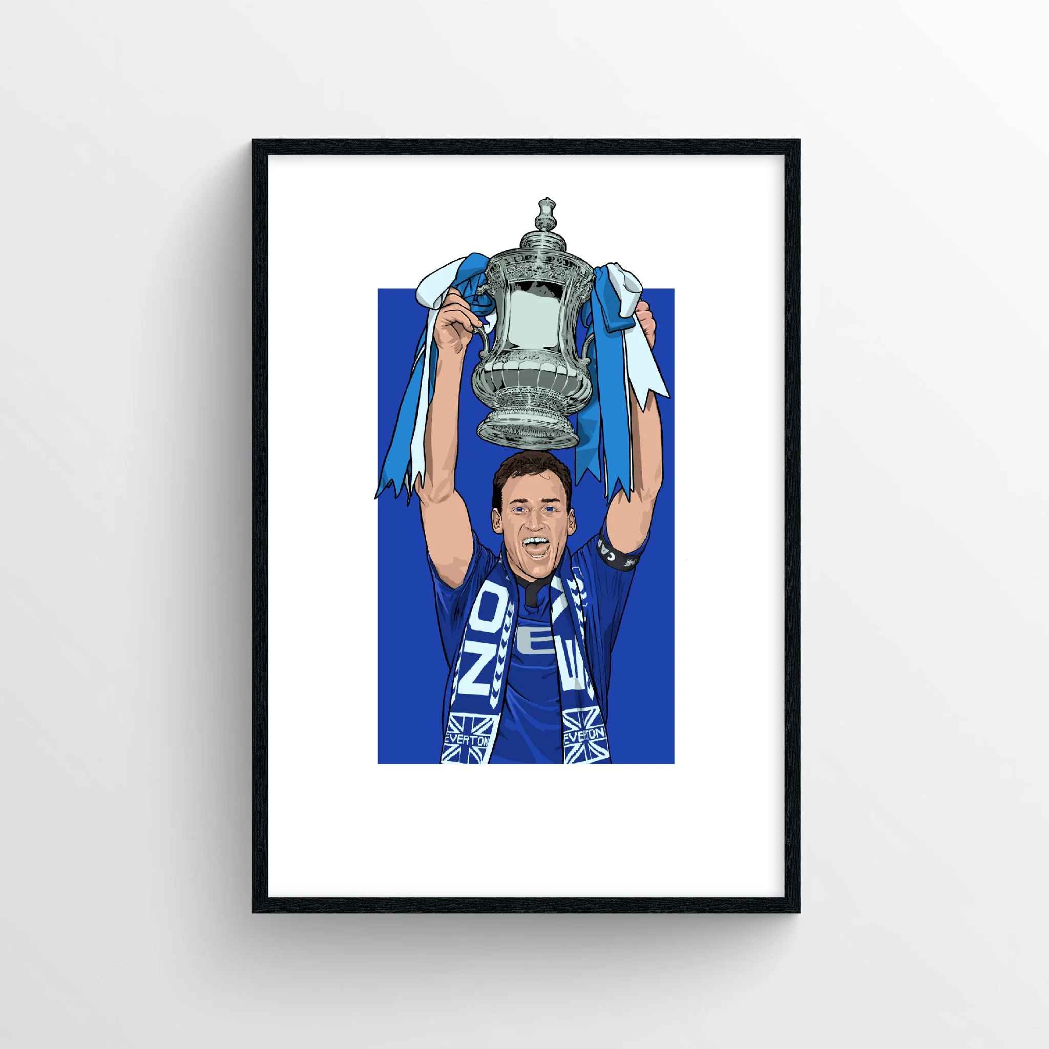 Dave Watson Everton Print - 1995 FA Cup Captain