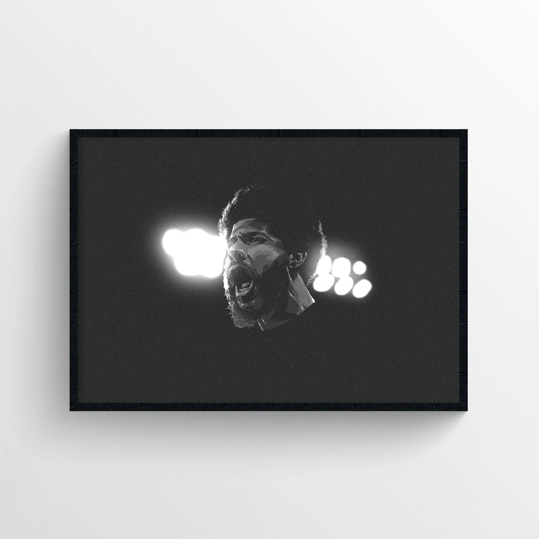 Ellis Simms Everton Print - Under The Lights