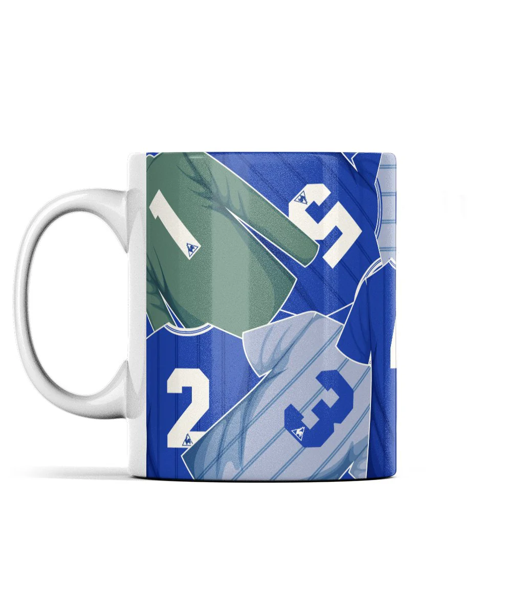 Everton 1985 League Shirt Backs - Mug
