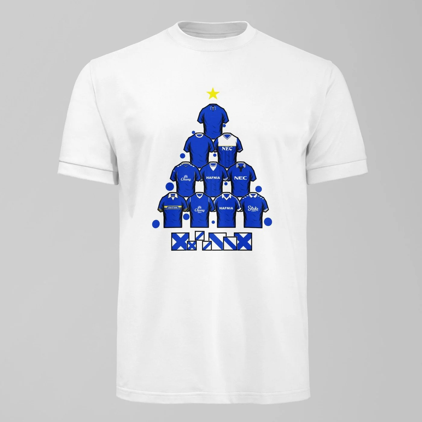 Everton Christmas Tshirt – Retro Shirts & Archibald Leitch Tree