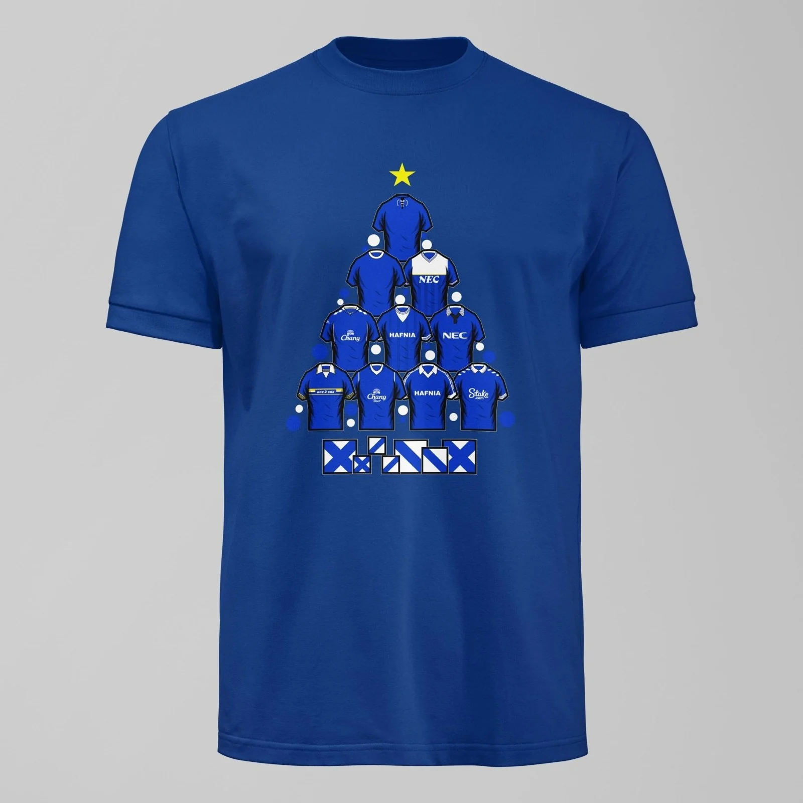 Everton Christmas Tshirt – Retro Shirts & Archibald Leitch Tree - Image 2
