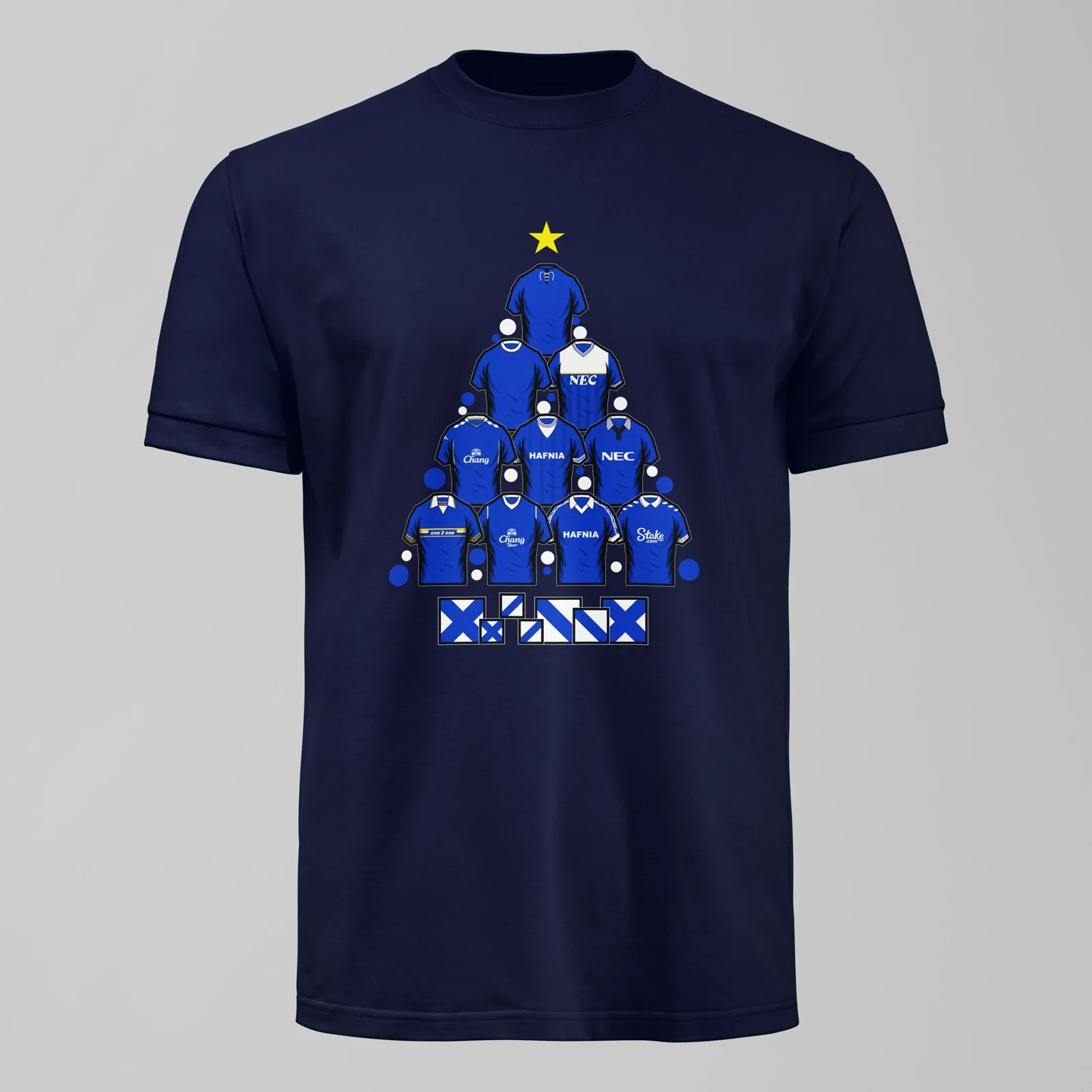 Everton Christmas Tshirt – Retro Shirts & Archibald Leitch Tree - Image 3