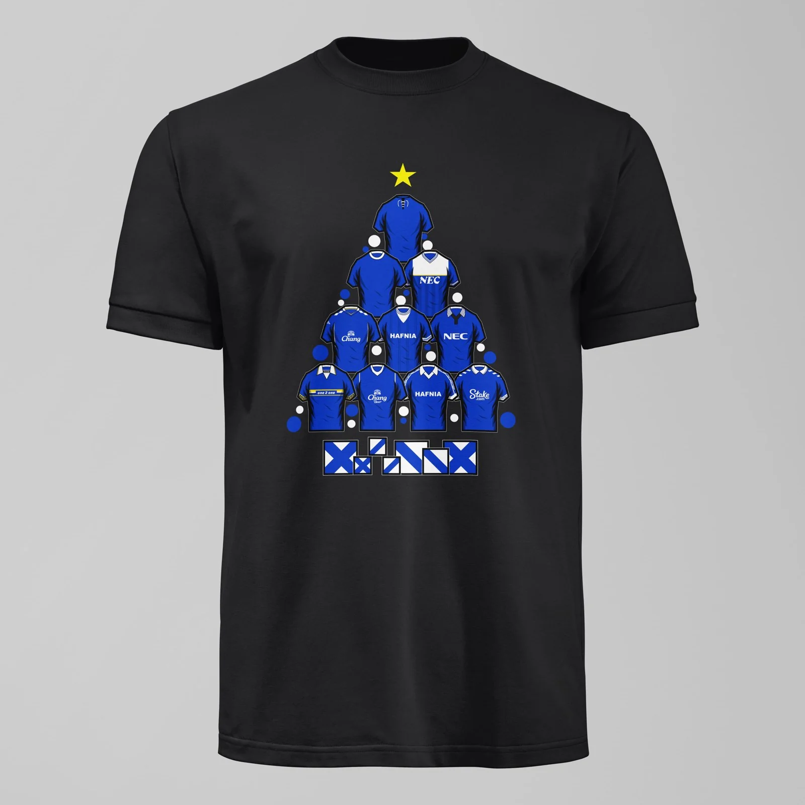 Everton Christmas Tshirt – Retro Shirts & Archibald Leitch Tree - Image 4