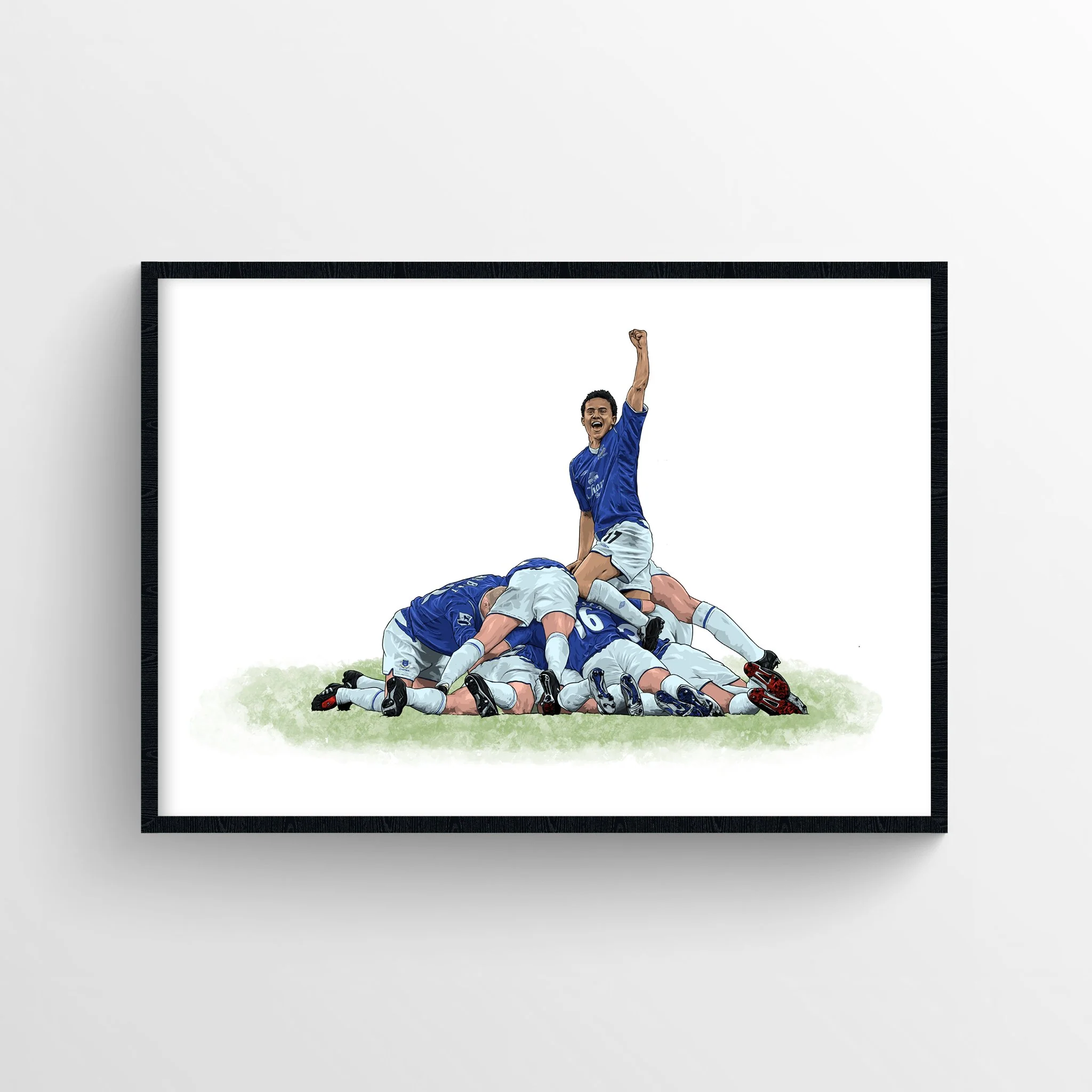 Everton FC 04/05 Print - Tim Cahill Pile On