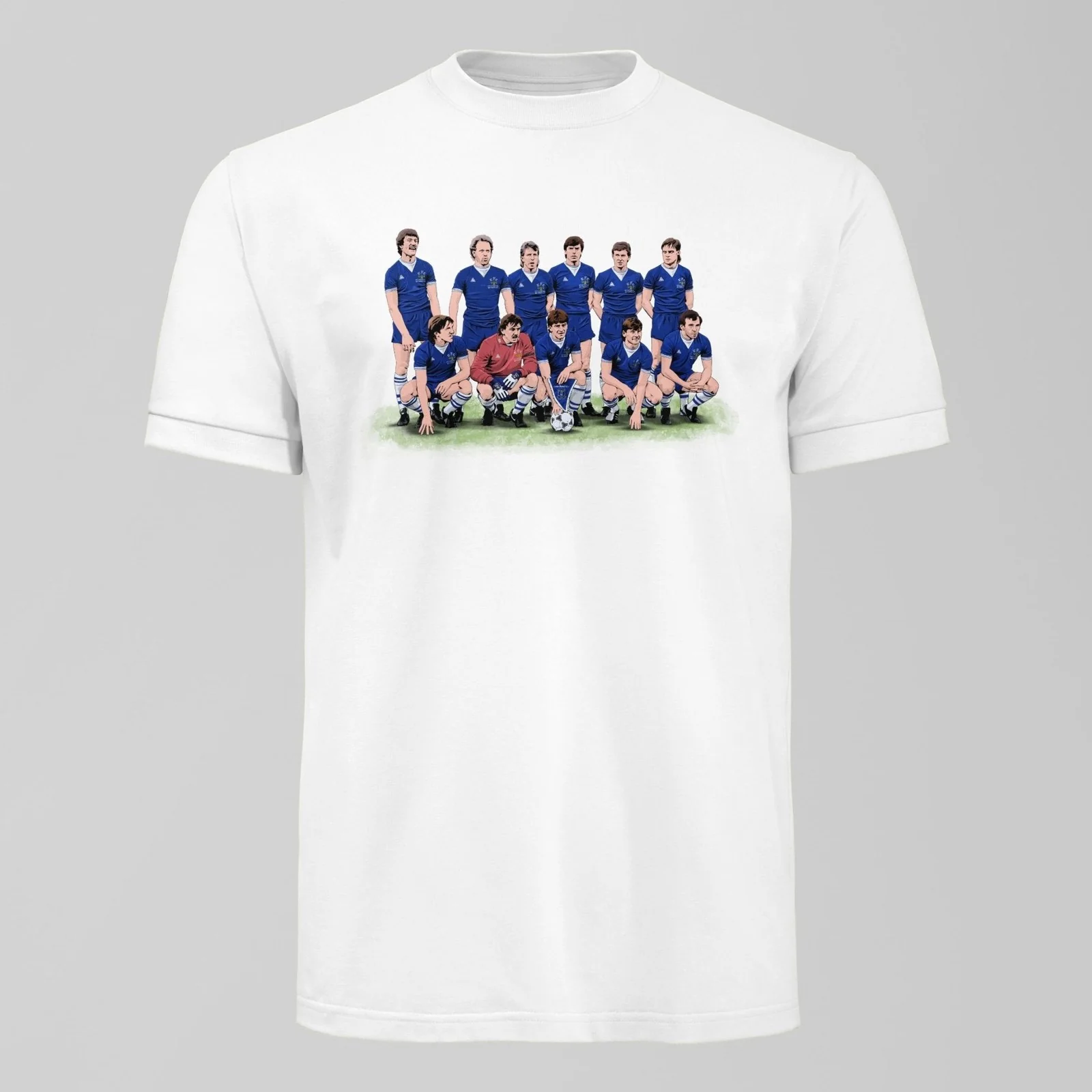 Everton 1985 ECWC Final Lineup T-shirt - Image 2