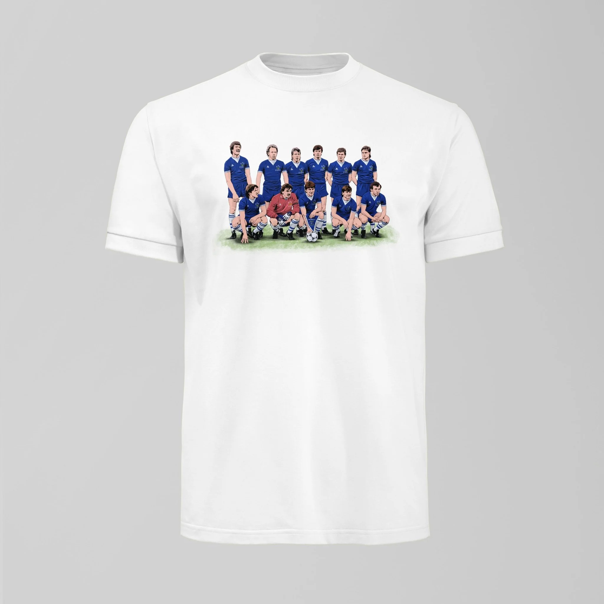 Everton 1985 ECWC Final Lineup T-shirt - Image 3