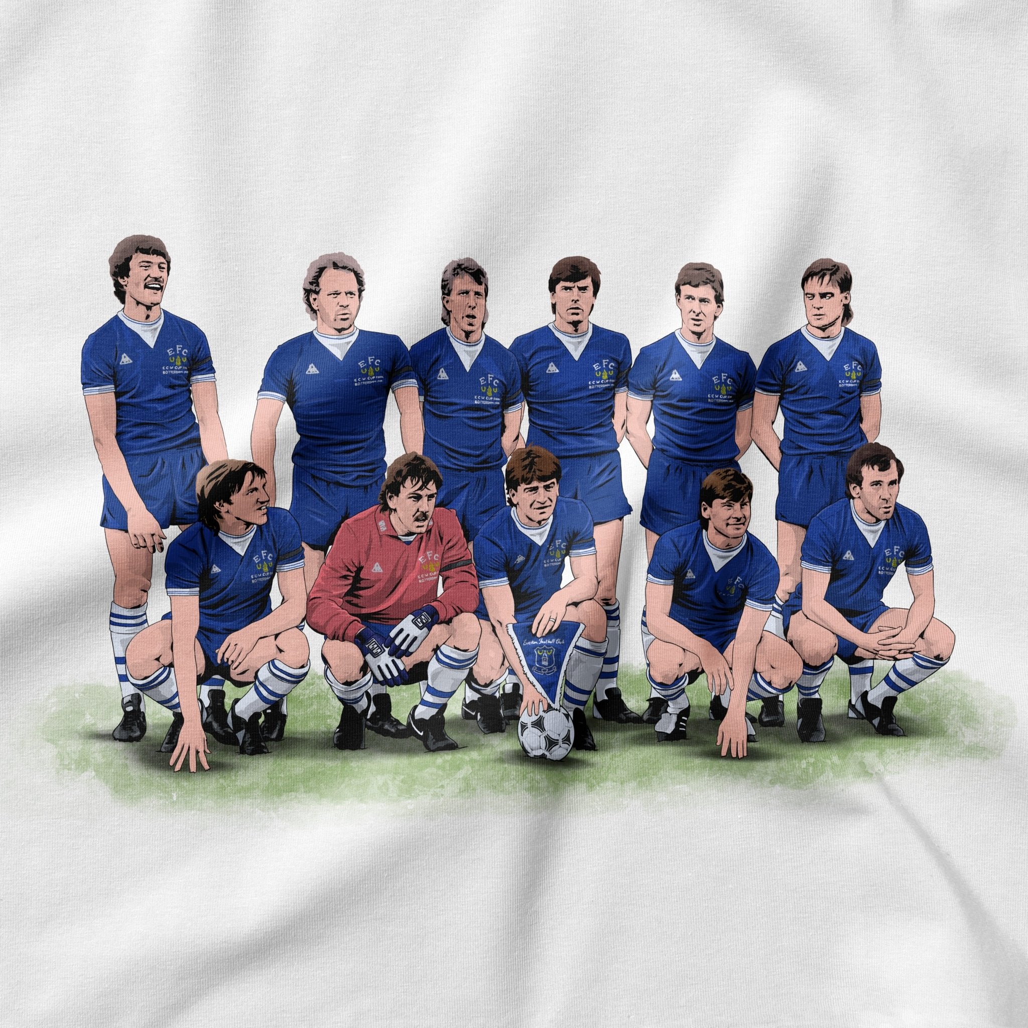 Everton 1985 ECWC Final Lineup T-shirt - Image 4