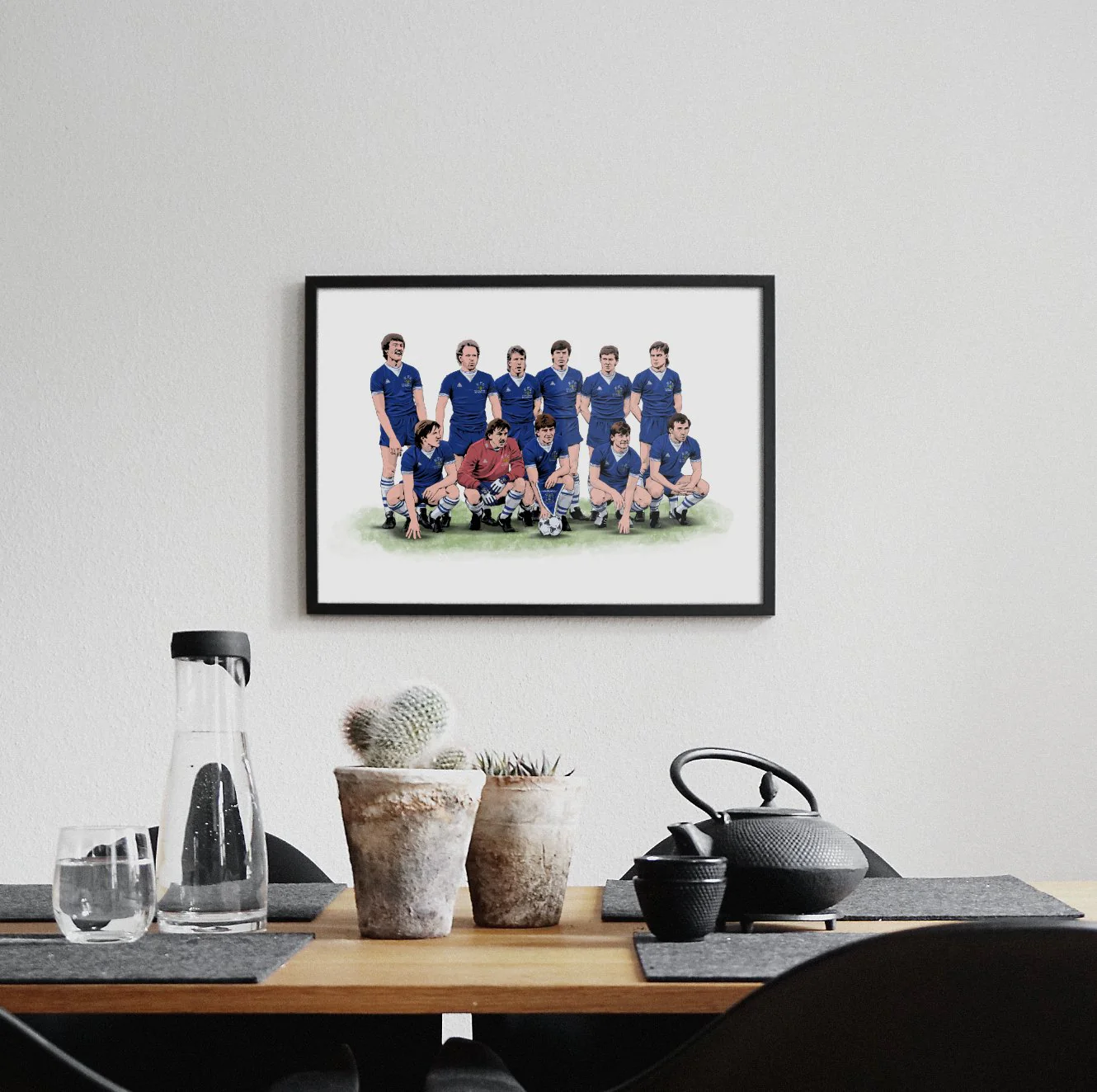 Everton FC 84/85 Print - ECWC Final Line-up - Image 2