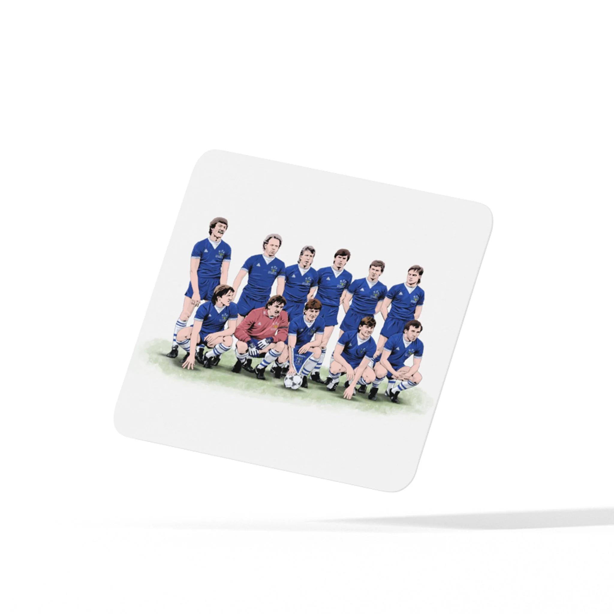 Everton FC 84/85 - ECWC Final Line-up - Coaster