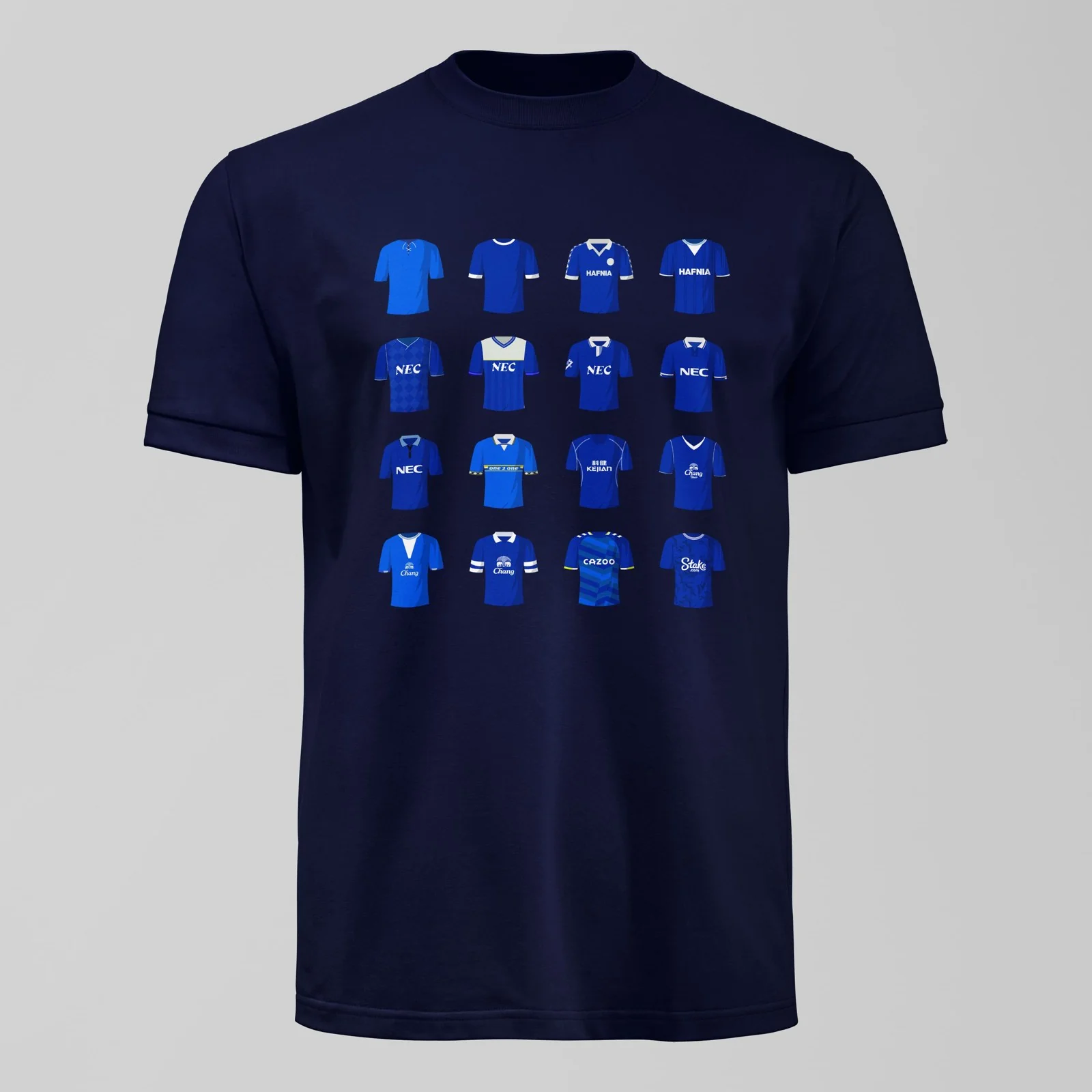 History of Everton Home Shirts T-Shirt - Image 5
