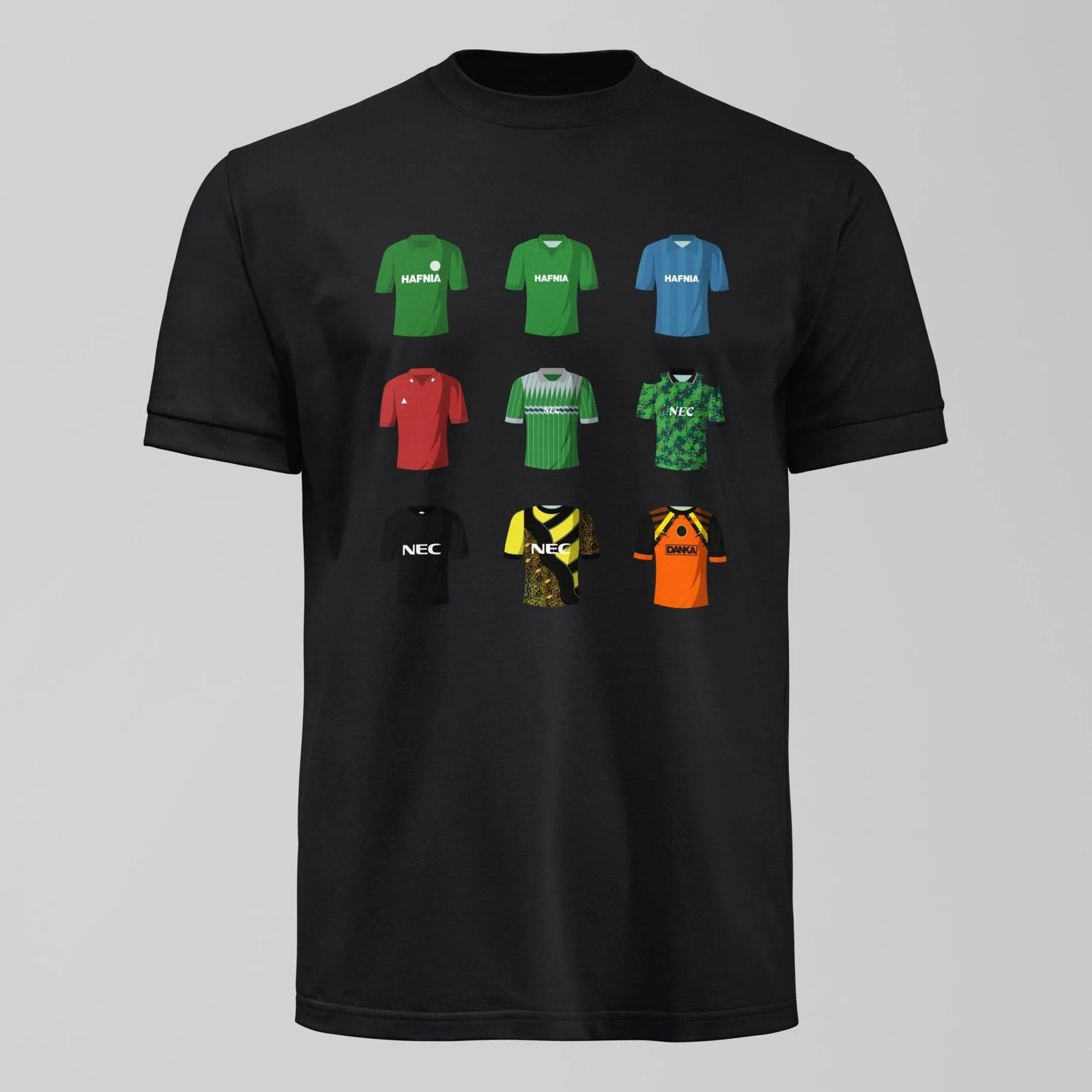 History of Neville Southall Everton Shirts T-Shirt - Image 6
