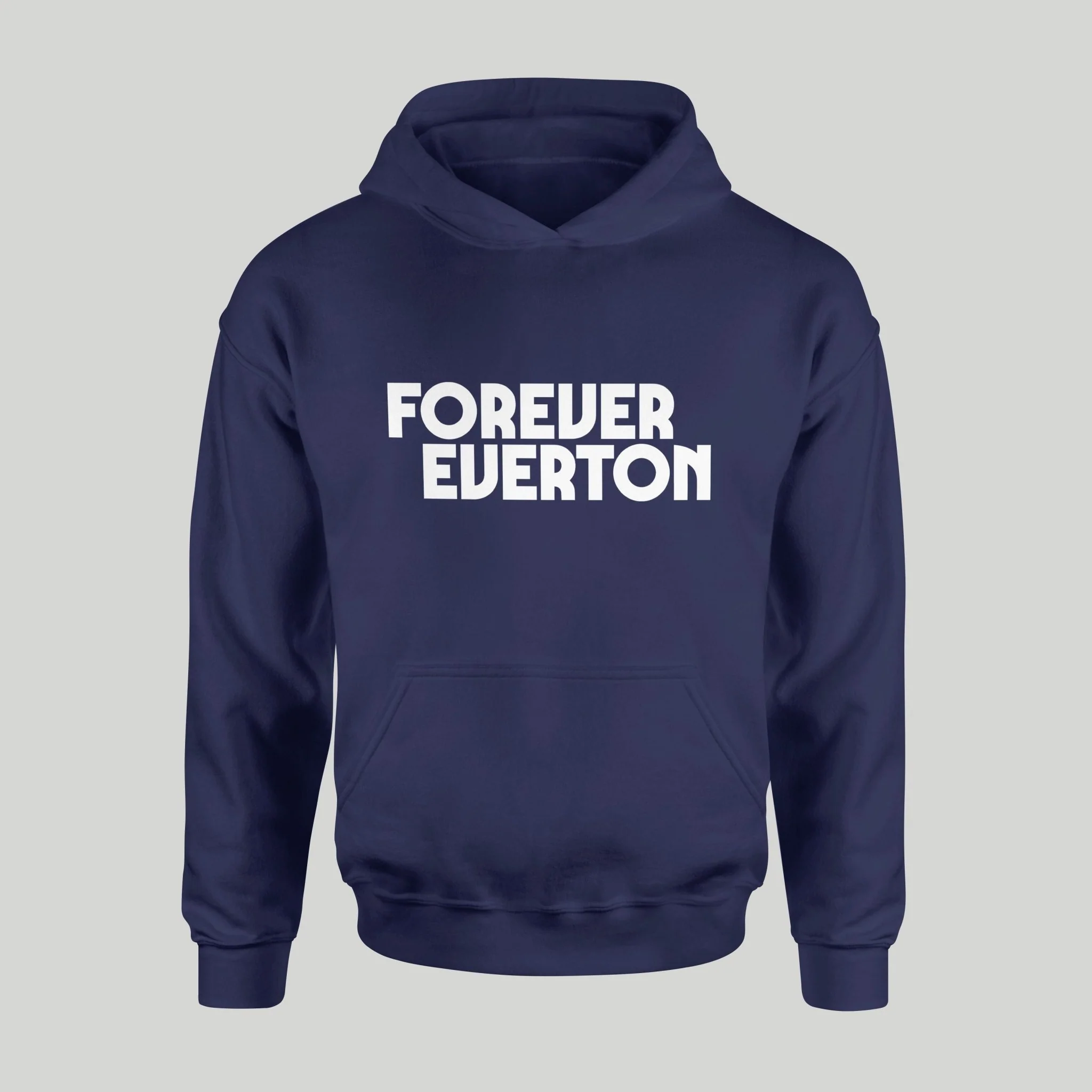Dark Forever Everton Big Logo White Design Hoodie - Image 2