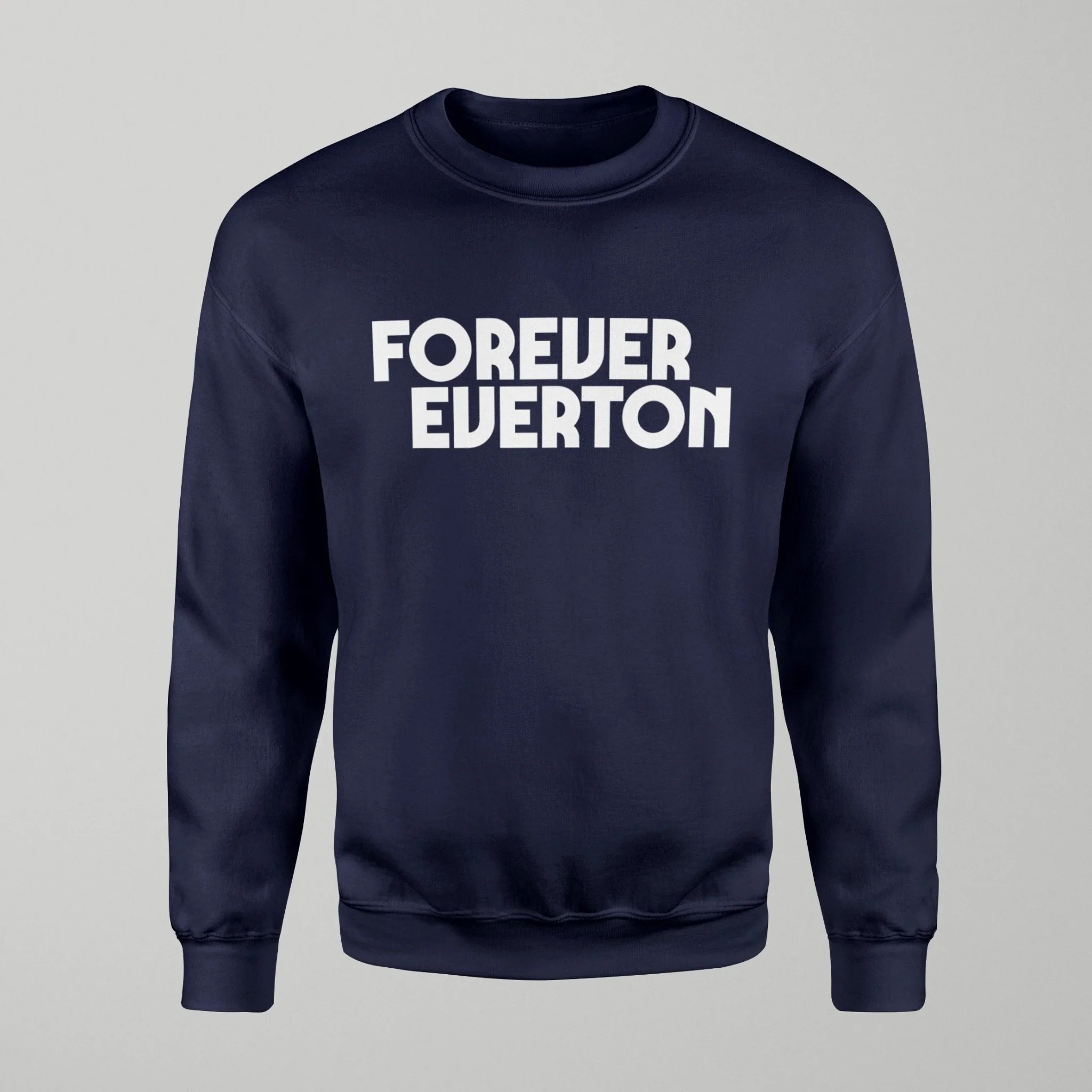 Dark Forever Everton Big Logo White Design Jumper - Image 3