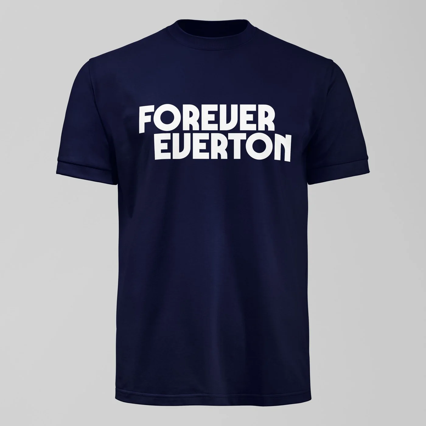 Dark Forever Everton Large Logo White Design T-Shirt
