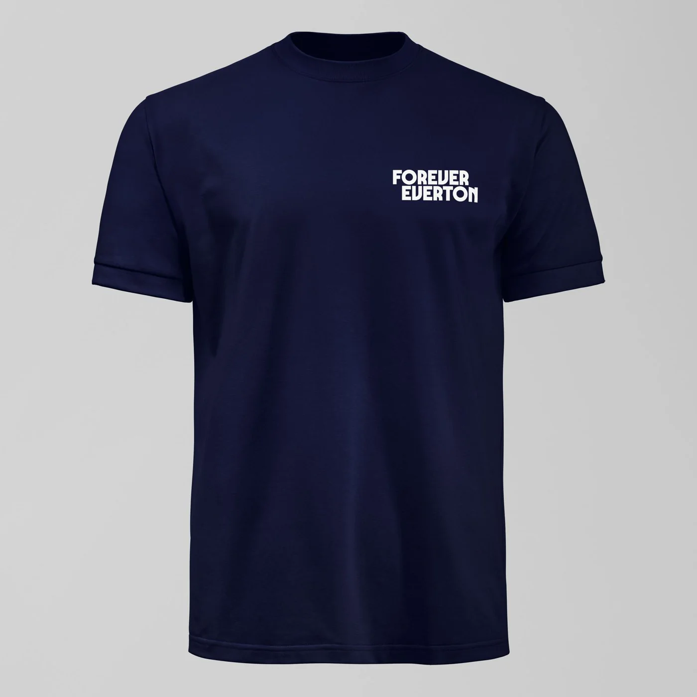 Dark Forever Everton Small Logo White Design T-Shirt