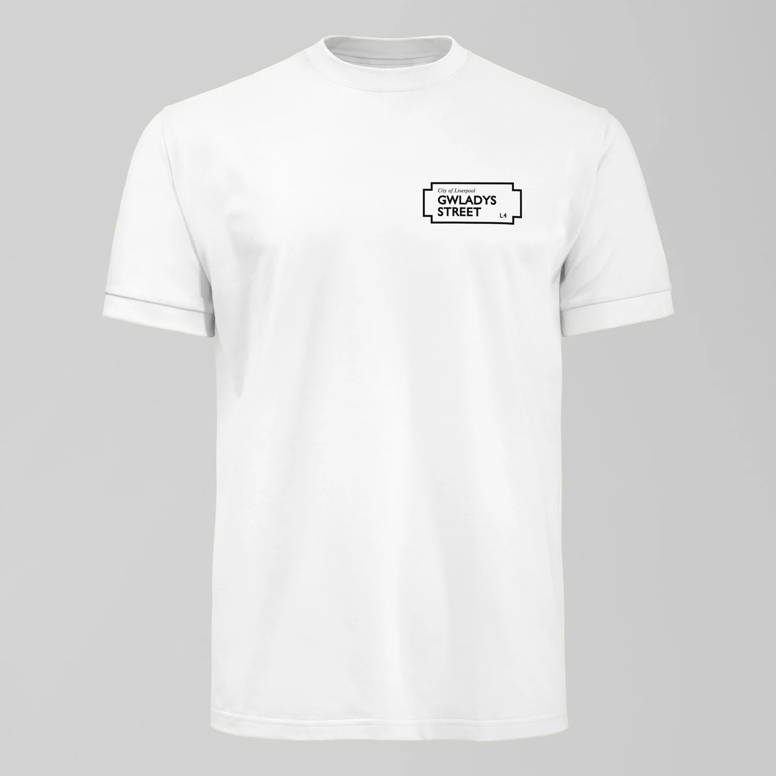 Gwladys Street Sign Small Design T-Shirt - Image 5