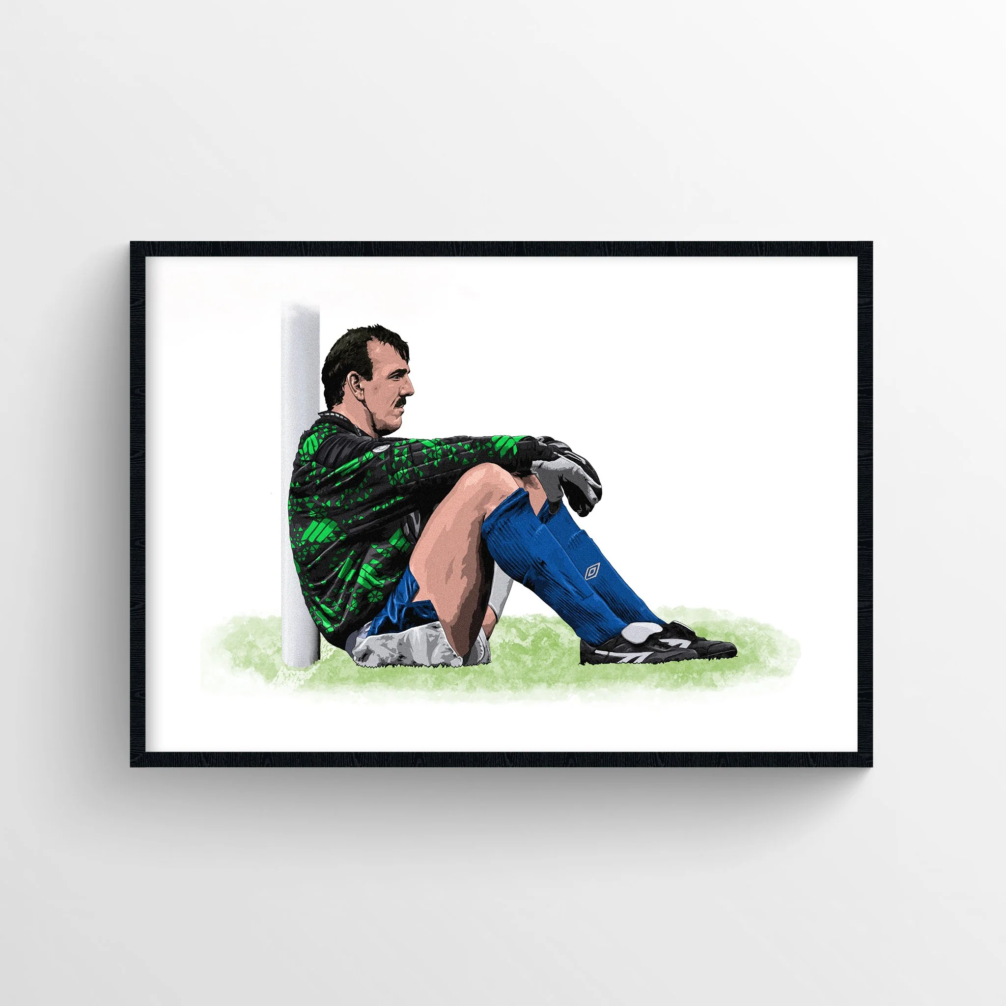 Neville Southall Everton Print - Half Time Sit In