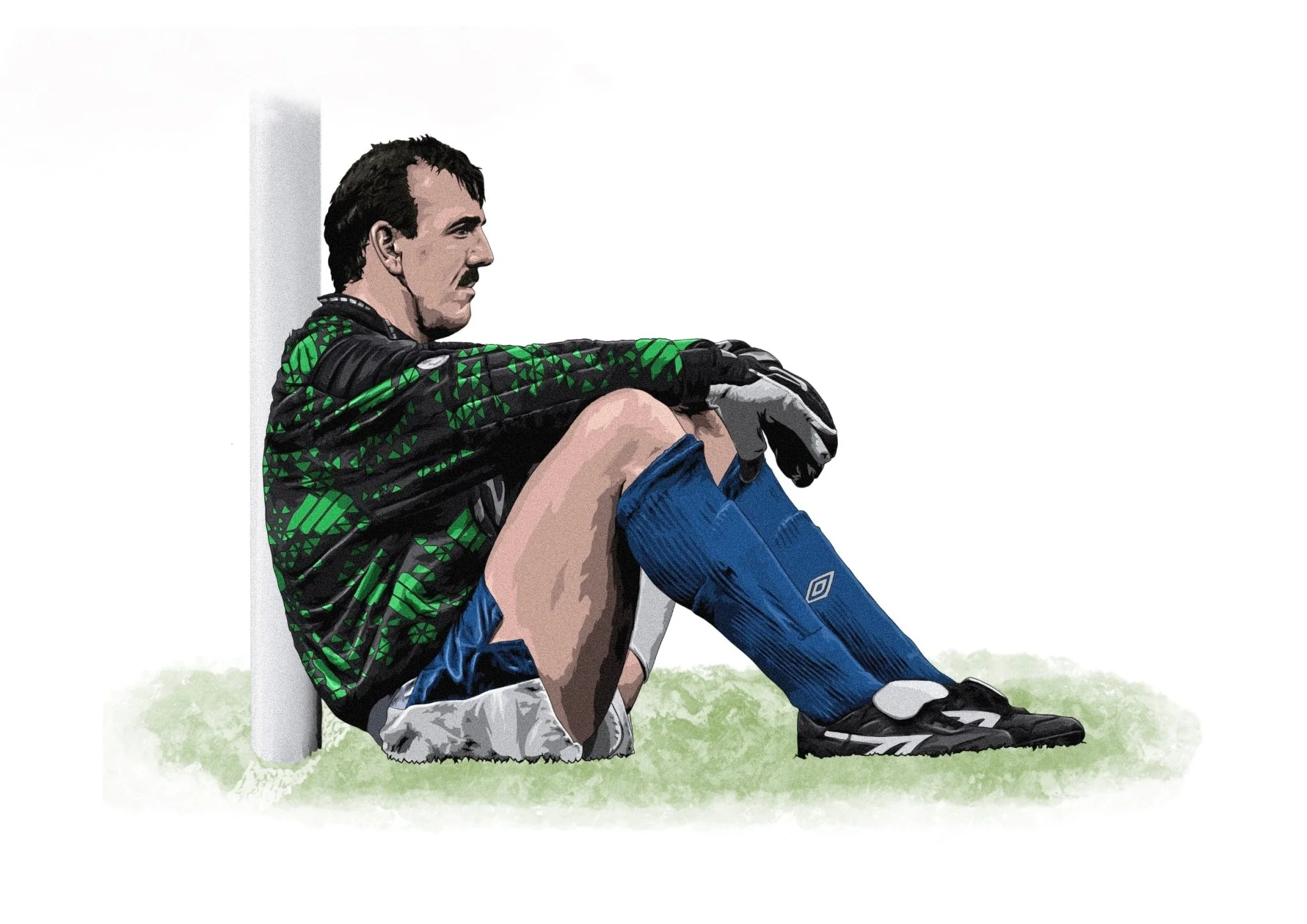 Neville Southall Everton Print - Half Time Sit In - Image 2