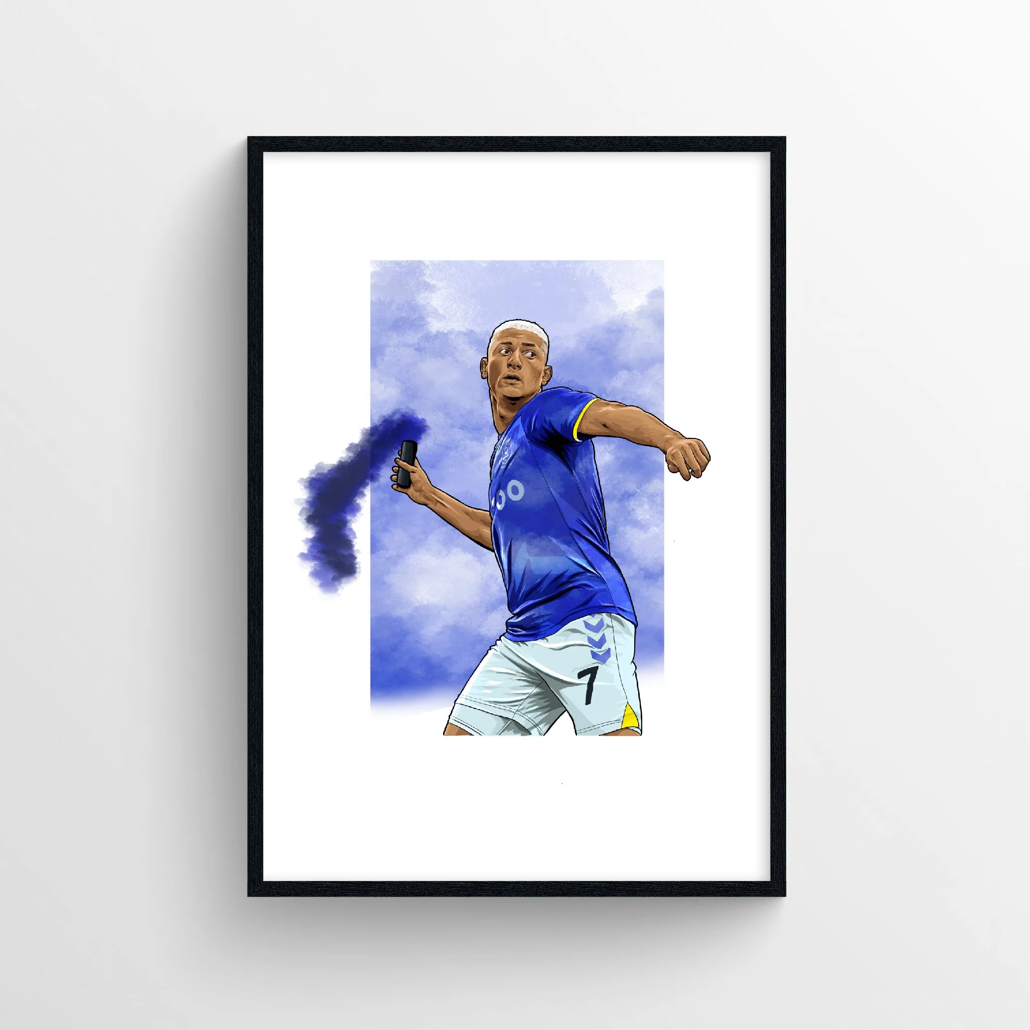 Richarlison Everton Print - Flare Throwing
