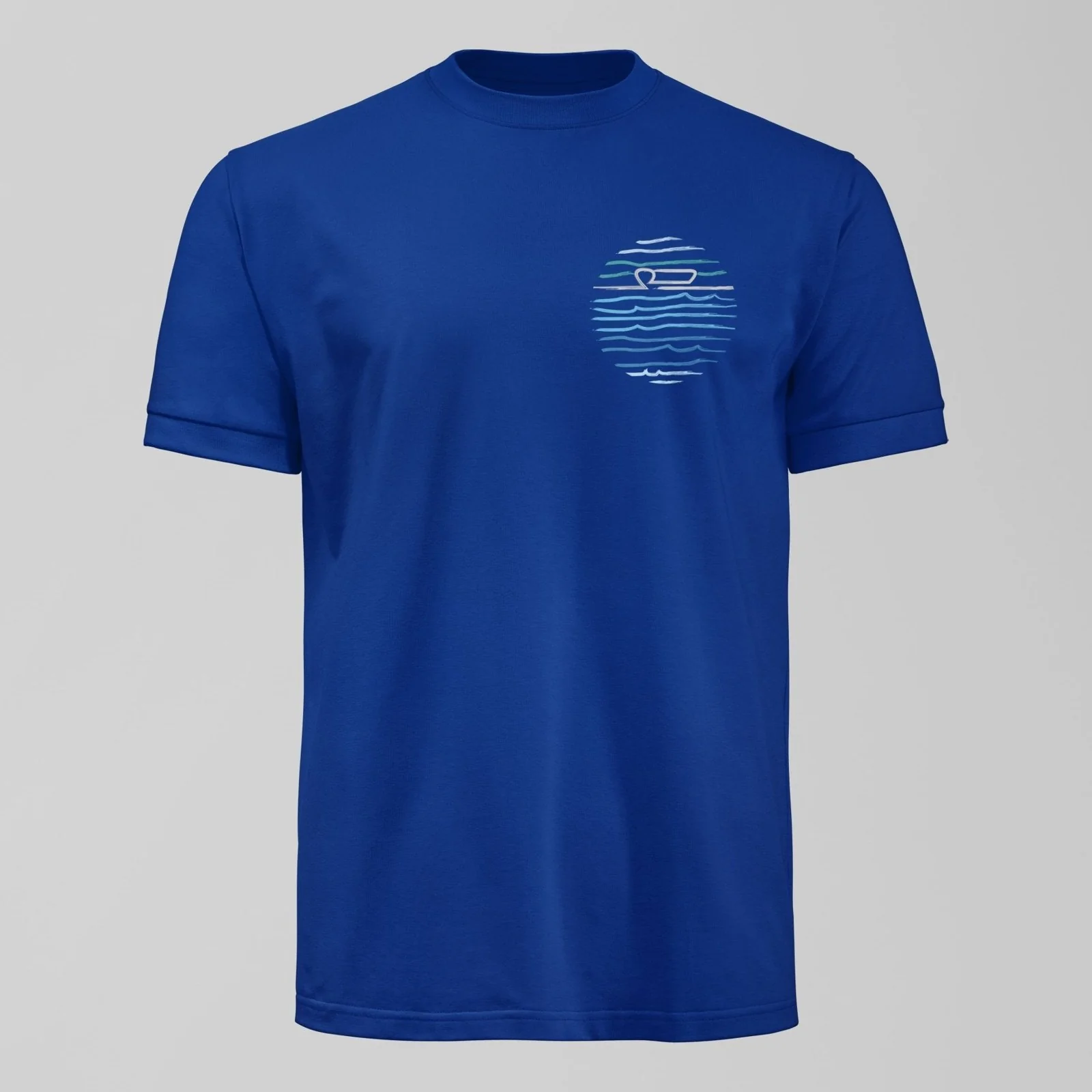 Royal Blue Mersey Small Design T-Shirt - Image 5