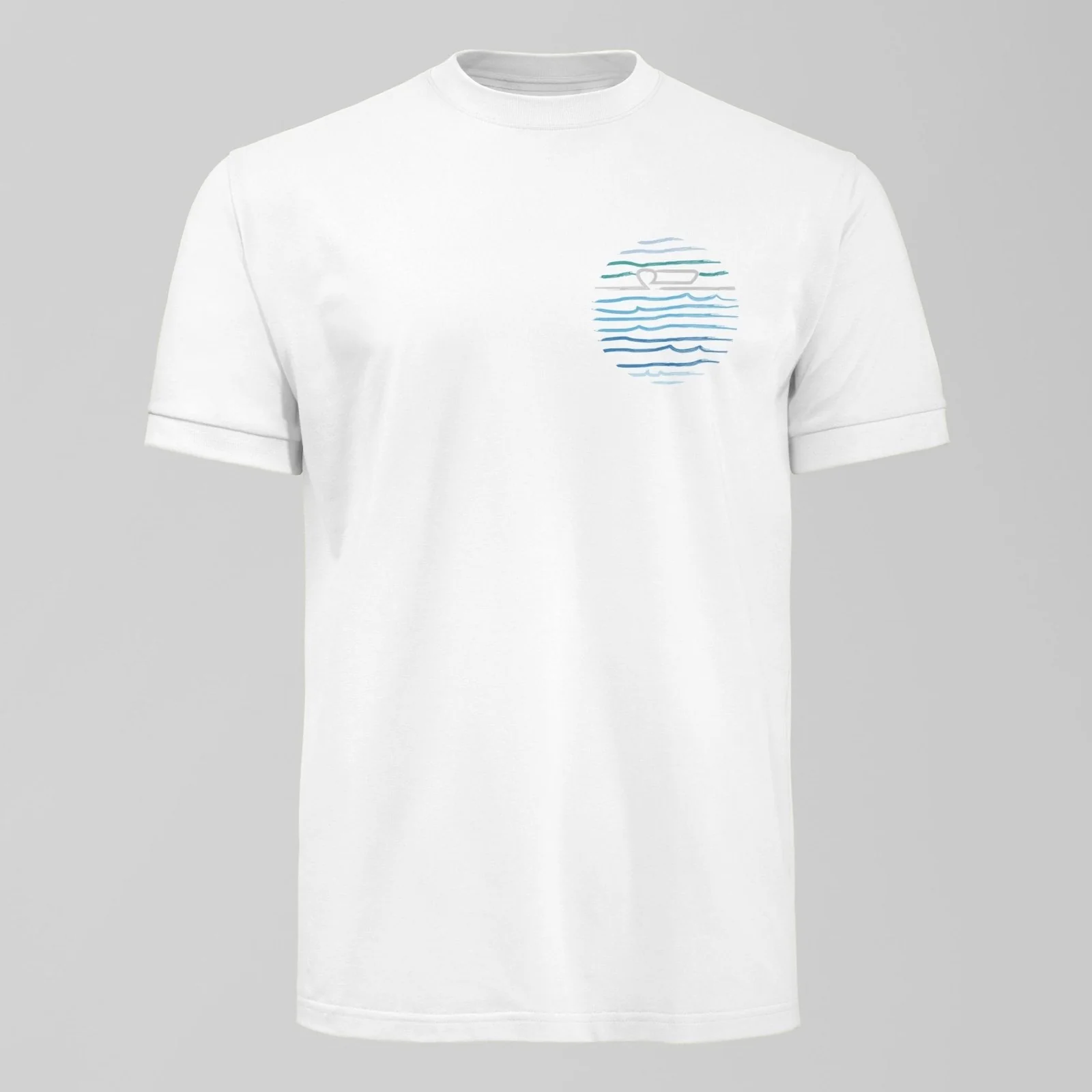 Royal Blue Mersey Small Design T-Shirt - Image 6