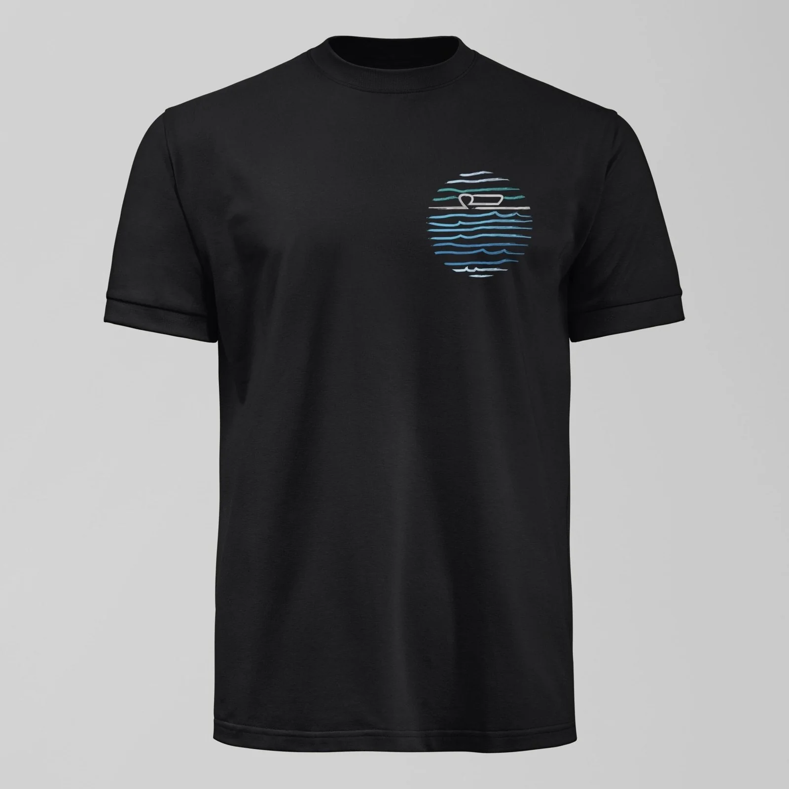 Royal Blue Mersey Small Design T-Shirt - Image 7