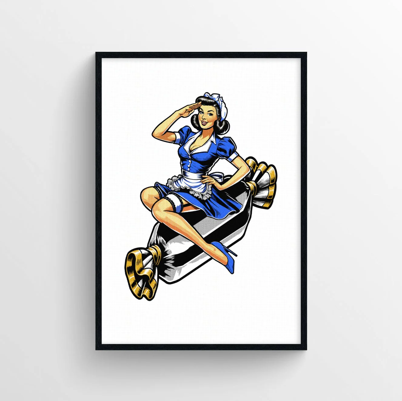 WWII Pin Up Style Toffee Lady - Everton Print