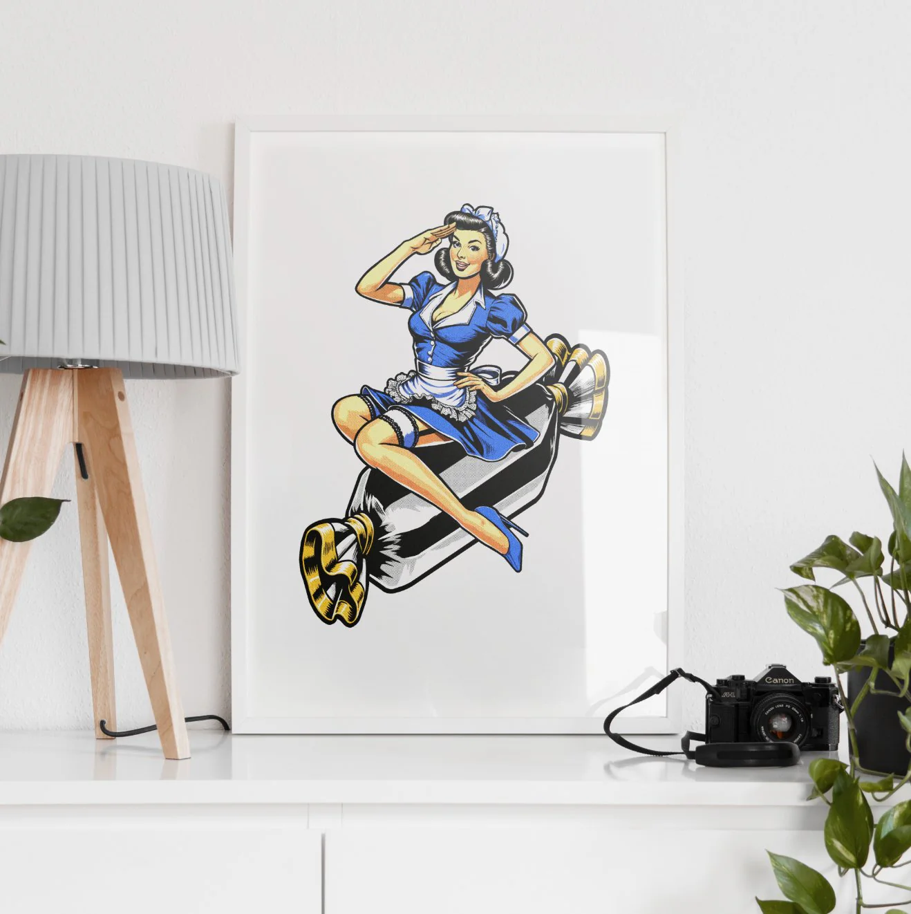 WWII Pin Up Style Toffee Lady - Everton Print - Image 2